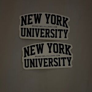 Brandy Melville NYU Stickers - Black and White
